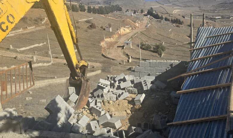 قلع و قمع ساختوسازهای غیرمجاز در ۳۲ هزار مترمربع از اراضی کشاورزی کلاردشت 1 IMG 20260107 124527 456